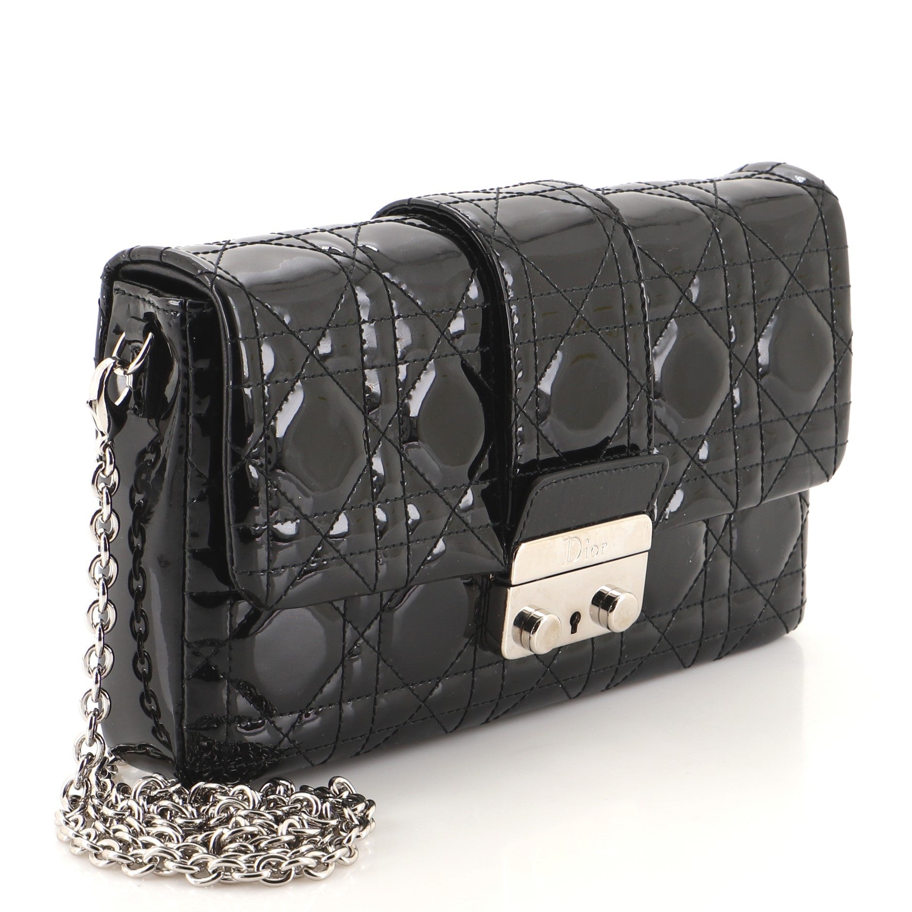 New Lock Pouch Cannage Quilt Patent Mini