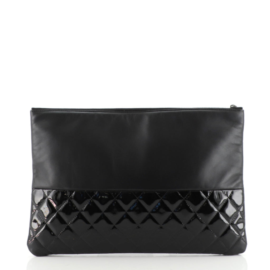 O Case Clutch Lambskin and Quilted Patent Large