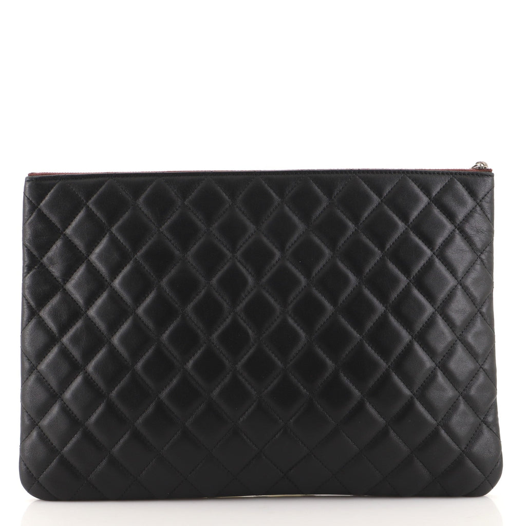 O Case Clutch Quilted Lambskin Large