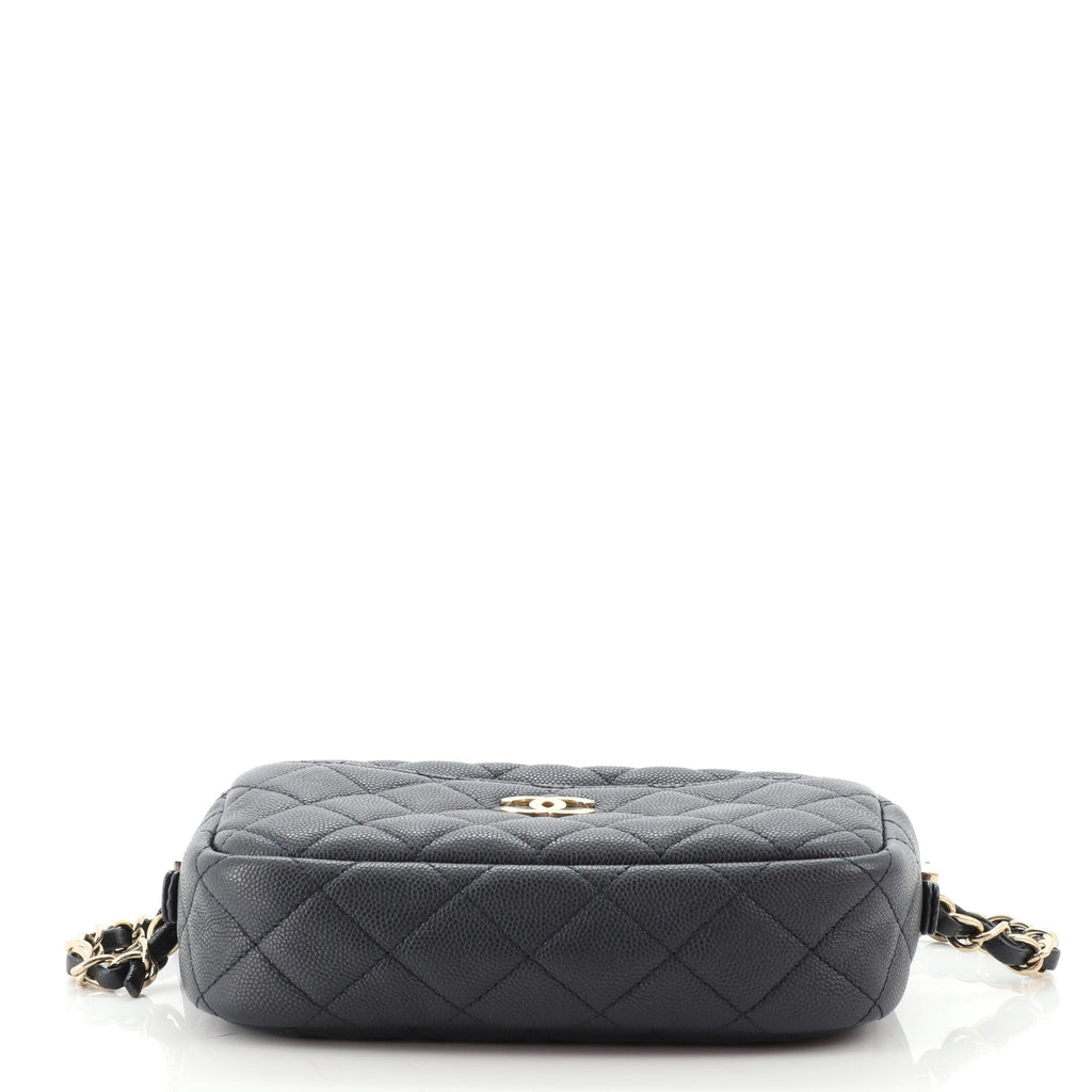 Camera Case Bag Quilted Caviar Mini