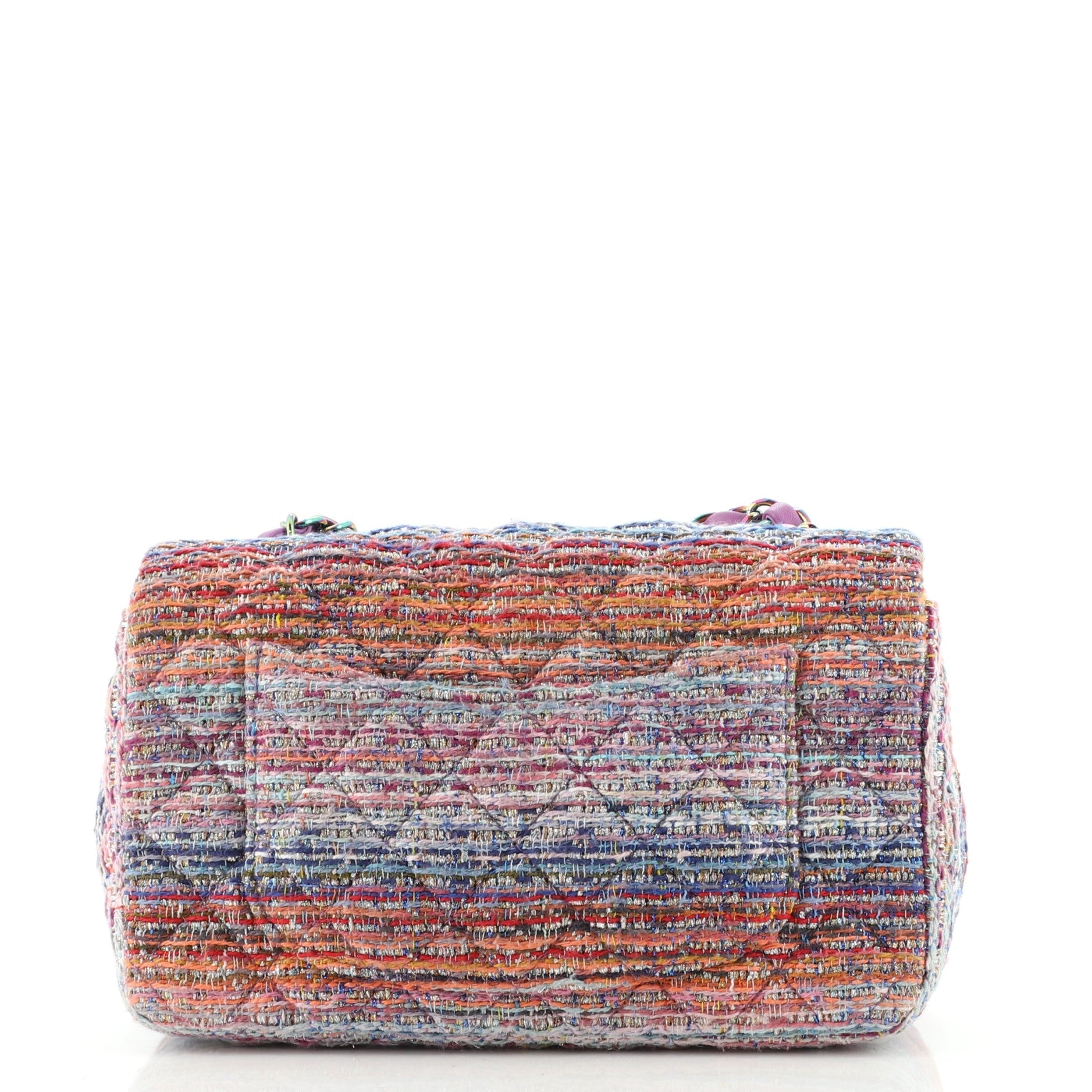 Classic Single Flap Bag Quilted Iridescent Tweed Mini