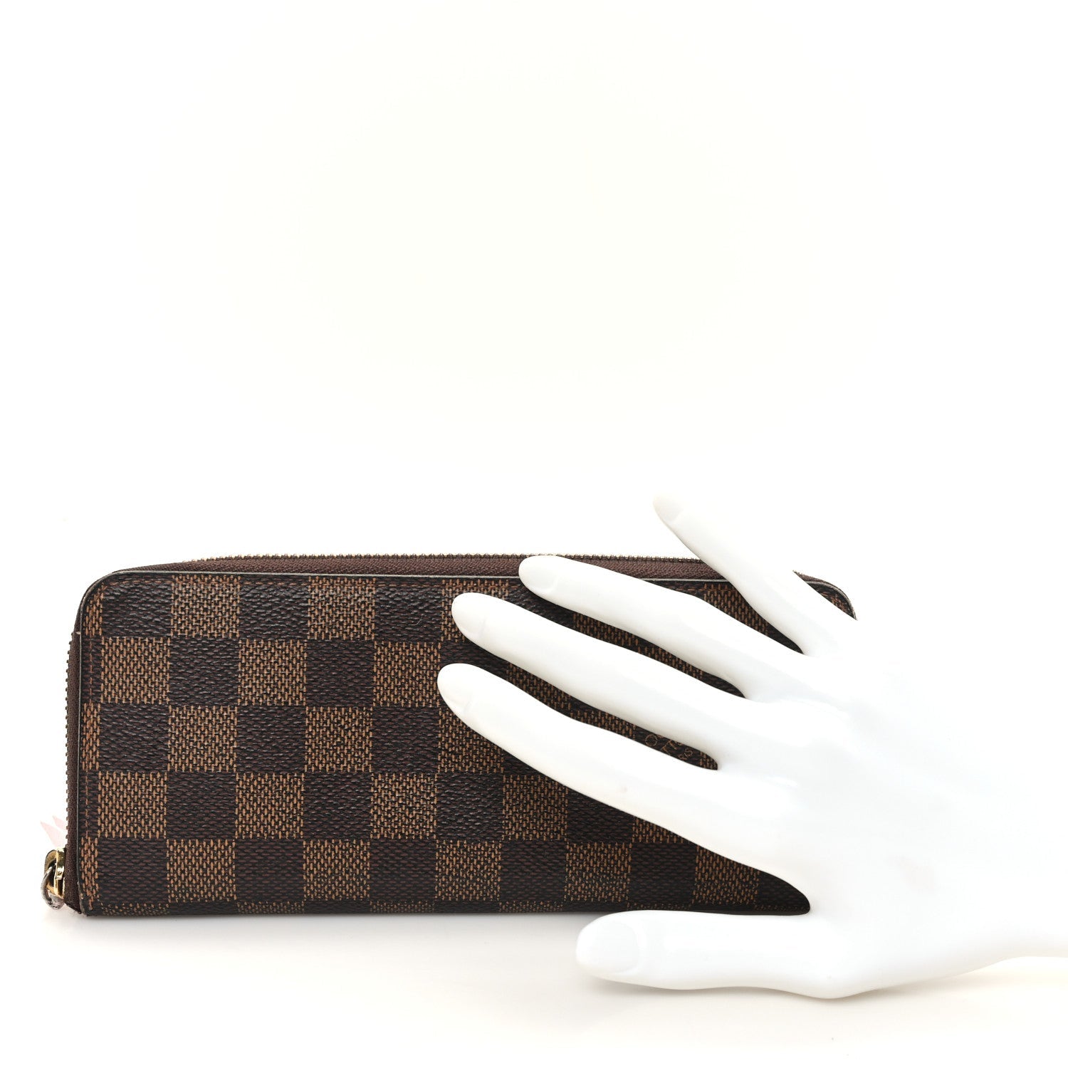 Damier Ebene Clemence Wallet Rose Ballerine