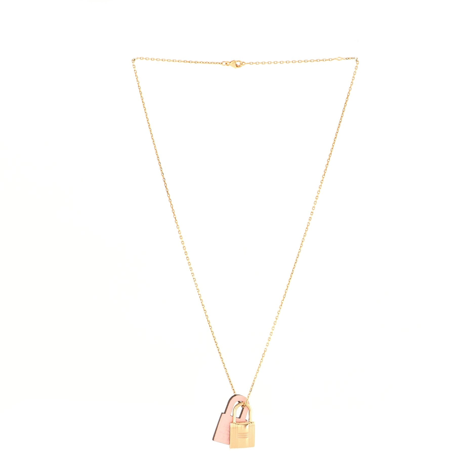 O'Kelly Pendant Necklace Metal and Leather Small