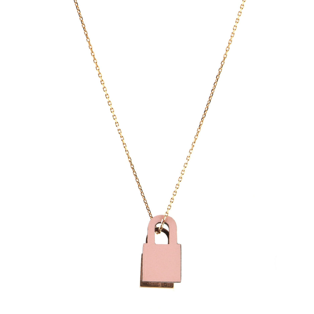 O'Kelly Pendant Necklace Metal and Leather Small