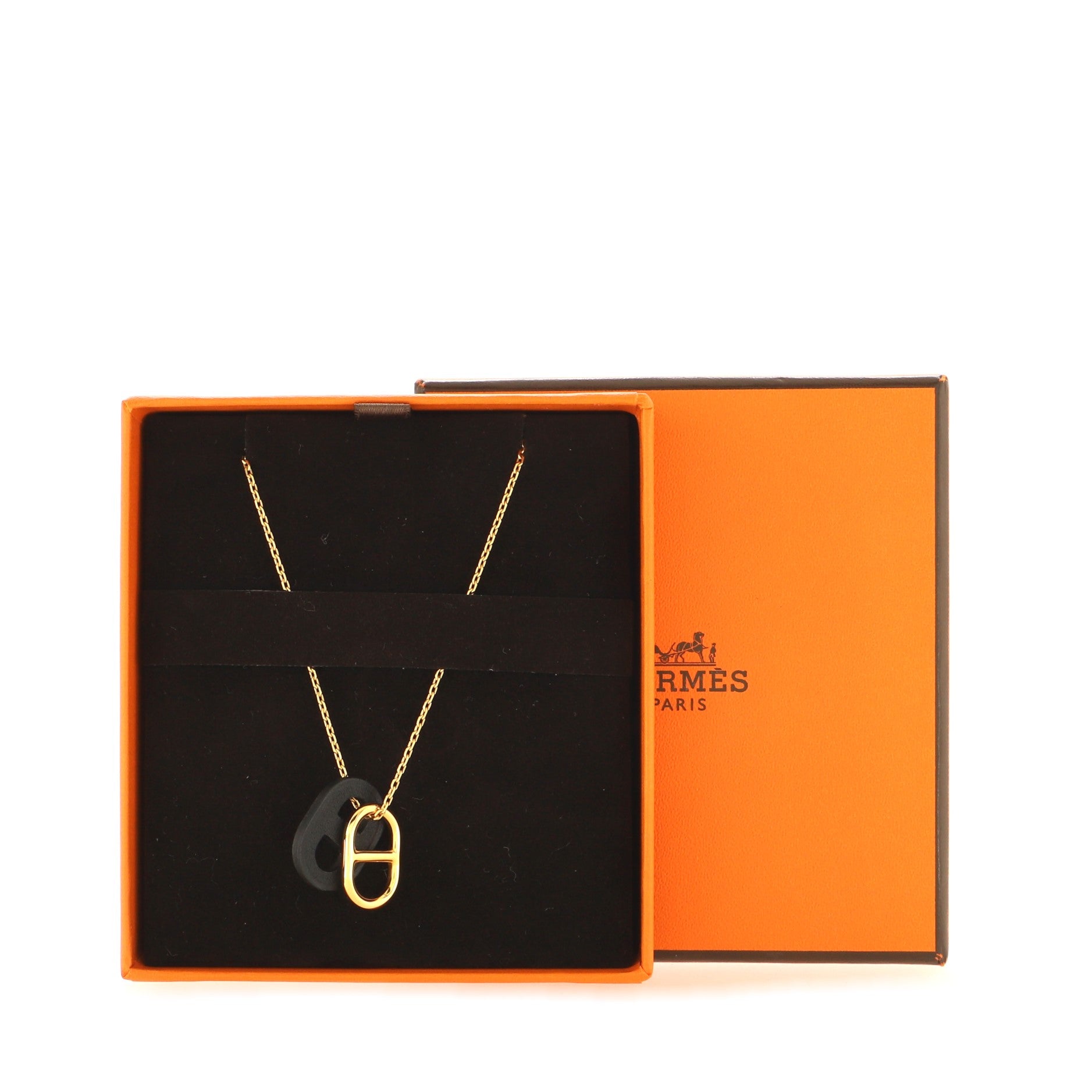 O'Maillon Pendent Necklace Metal and Leather