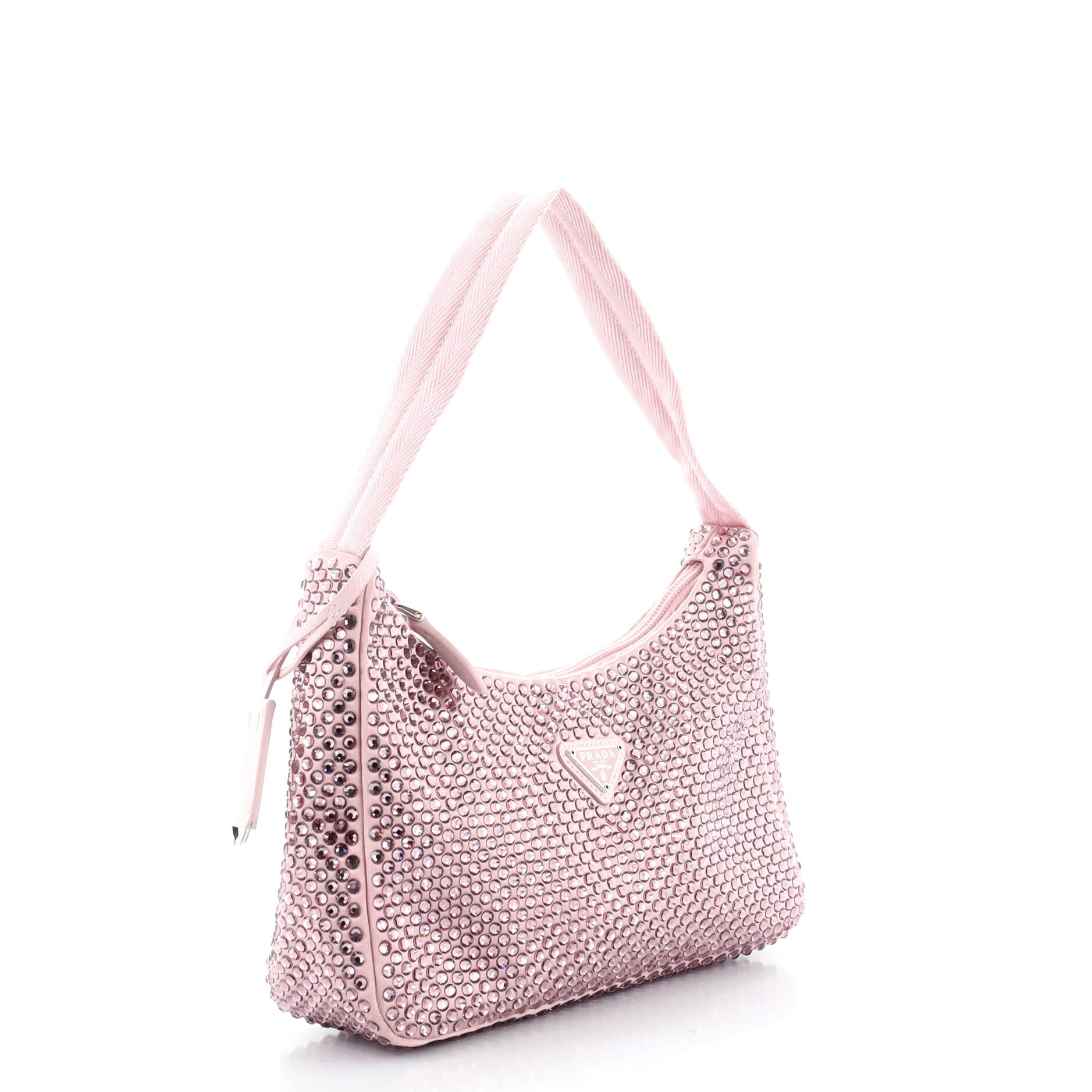 Re-Edition 2000 Hobo Crystal Embellished Satin Mini
