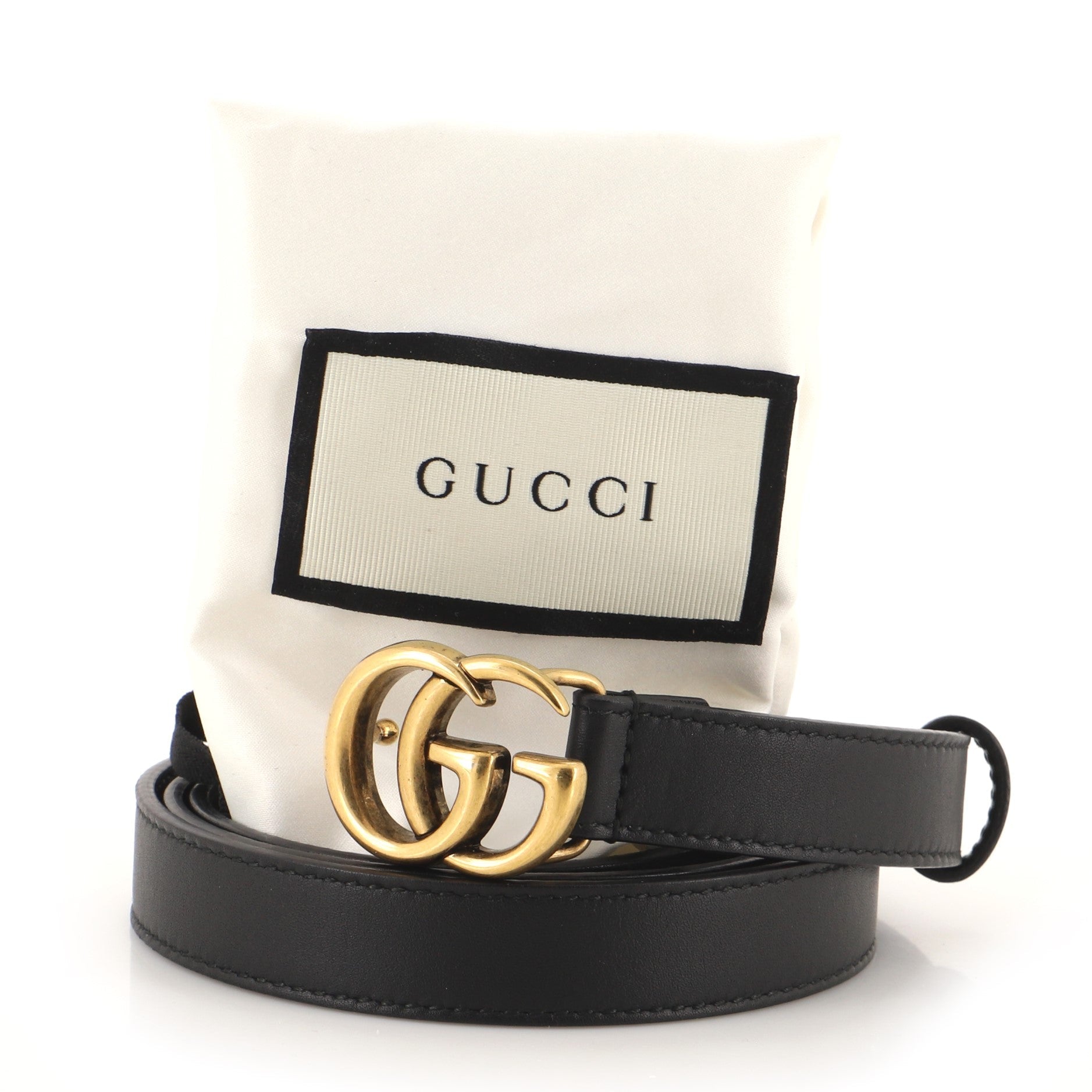 GG Marmont Belt Leather Thin 90