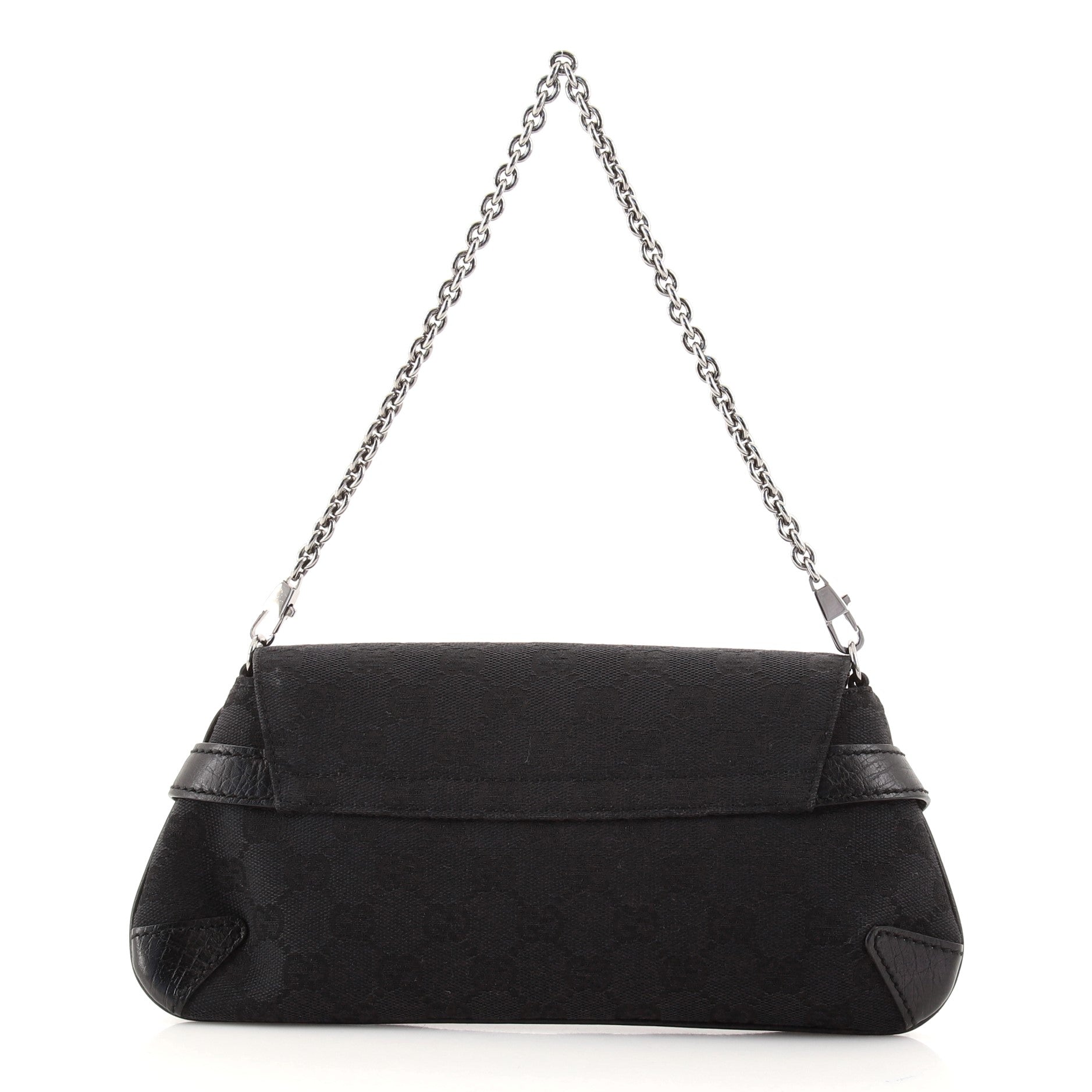 Horsebit Chain Clutch GG Canvas with Leather Medium
