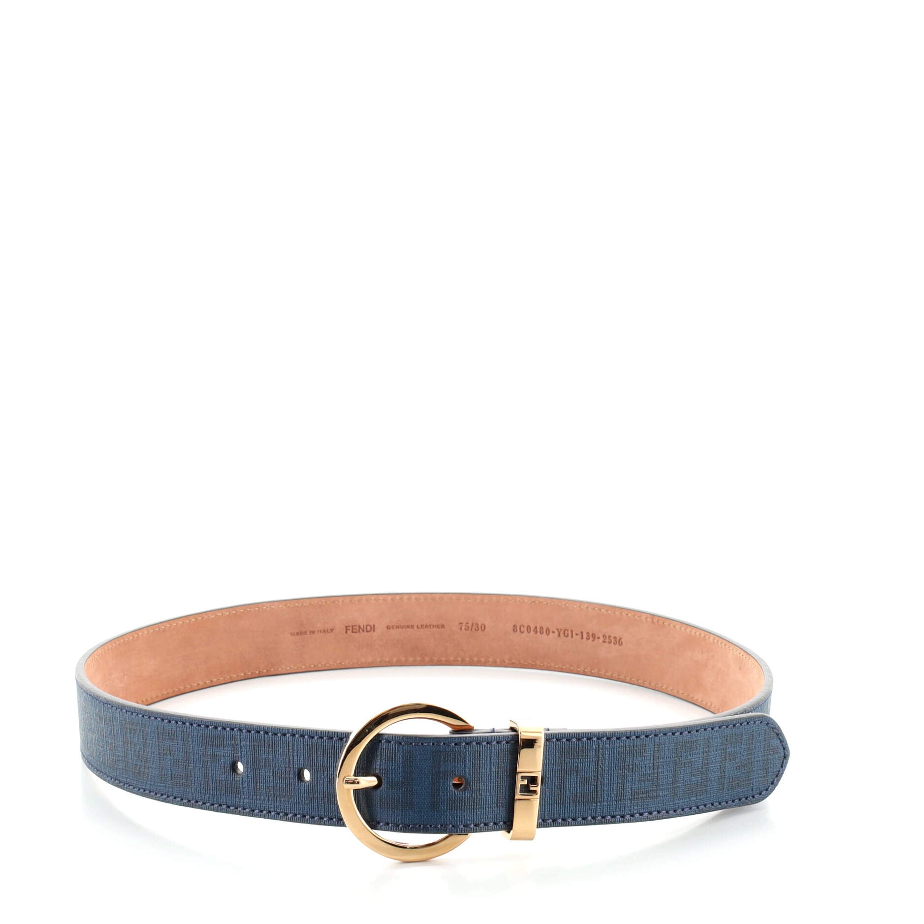 Round Buckle Belt Monogram Canvas Wide 75