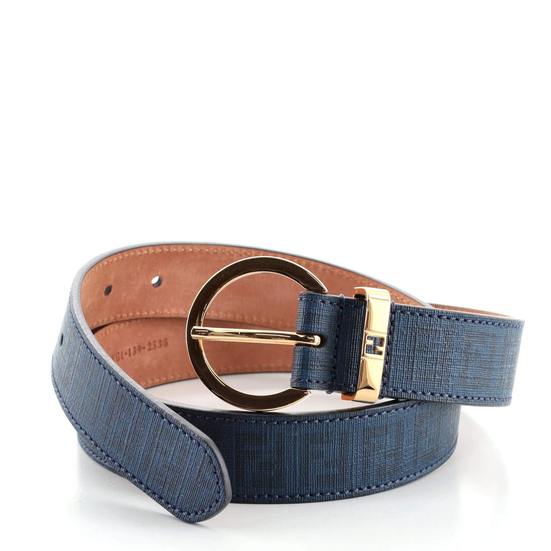 Round Buckle Belt Monogram Canvas Wide 75