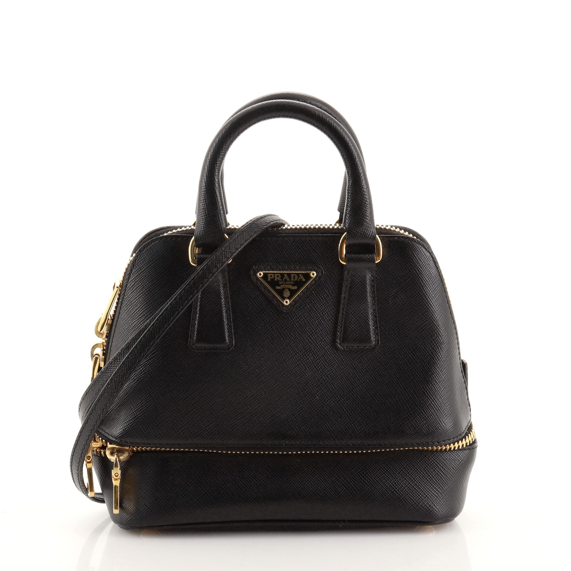 Expandable Convertible Satchel Vernice Saffiano Leather Mini