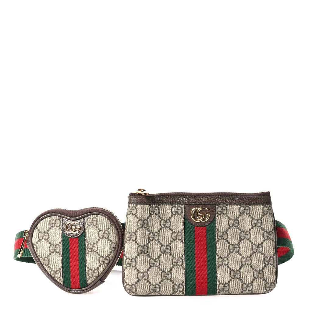 GG Supreme Monogram Web Ophidia Utility Belt Bag 85 34 Beige Ebony New Acero
