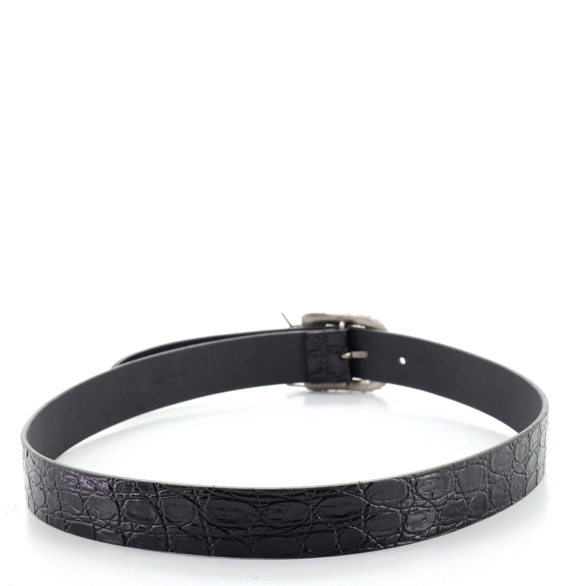 Celtic Belt Crocodile Embossed Leather Wide 85