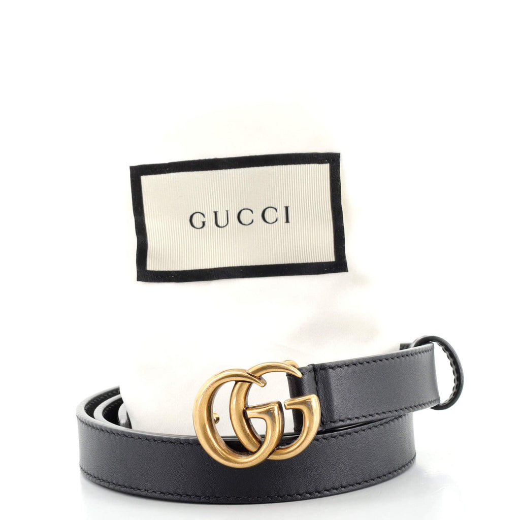 GG Marmont Belt Leather Thin 80