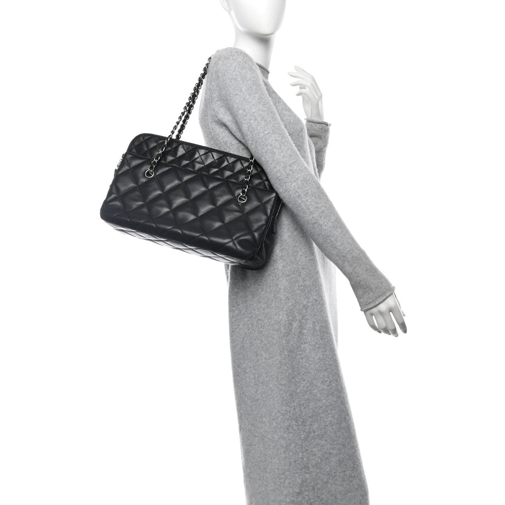 Calfskin Quilted In The Business Tote Black