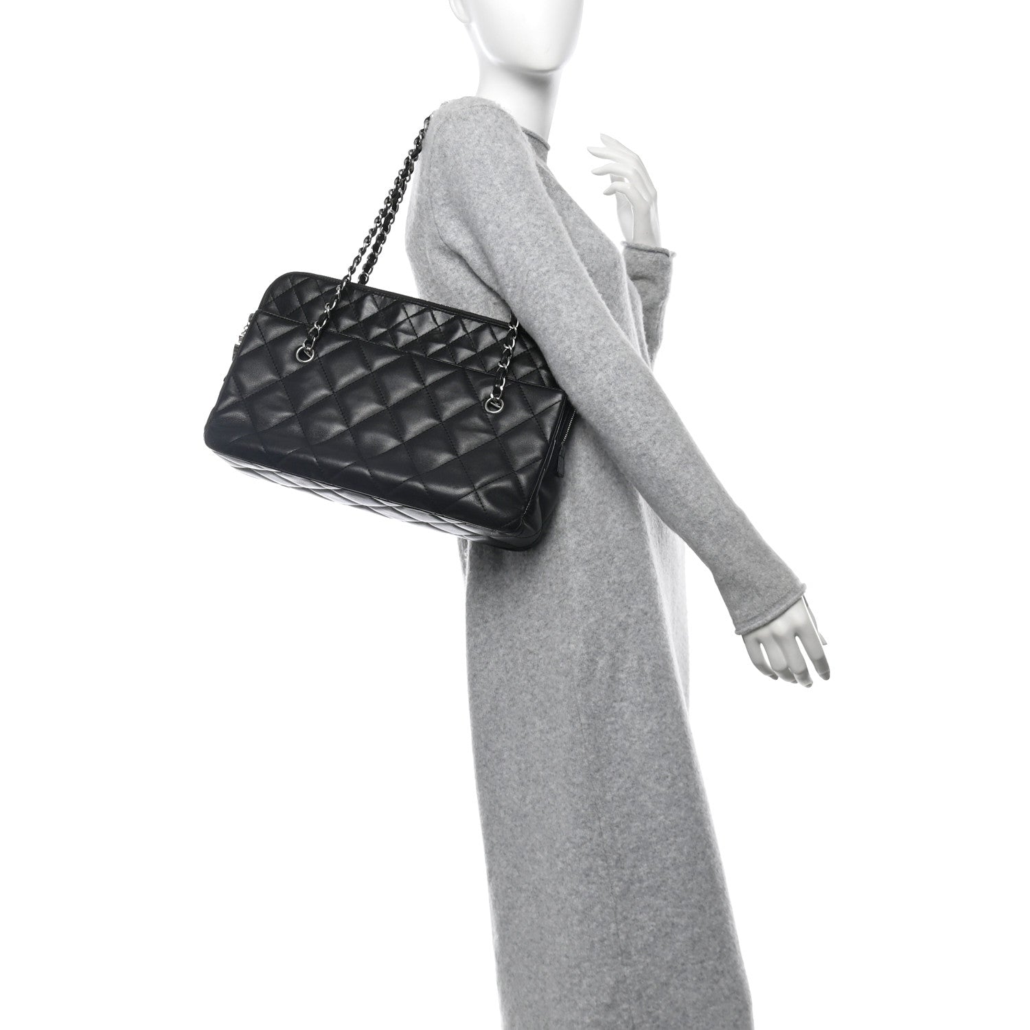 Calfskin Quilted In The Business Tote Black