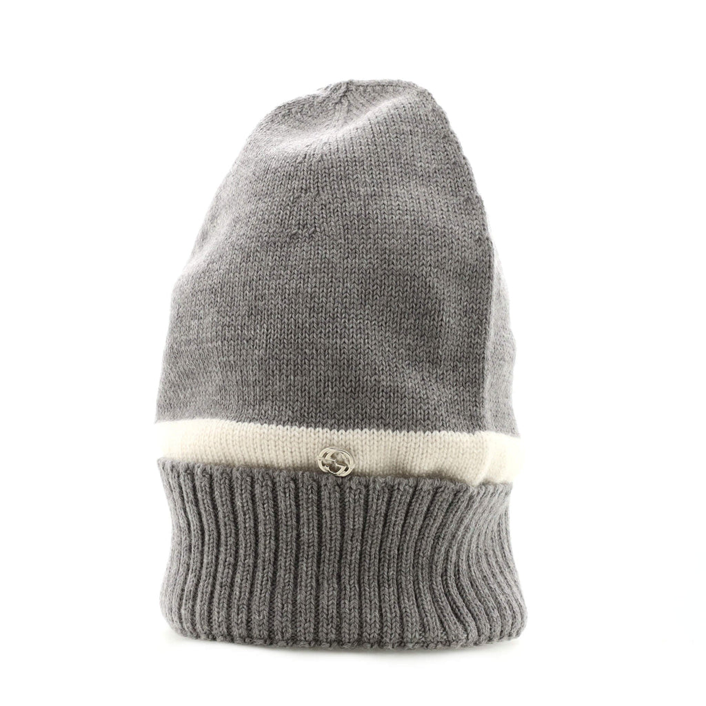 Interlocking G Striped Beanie Wool XS