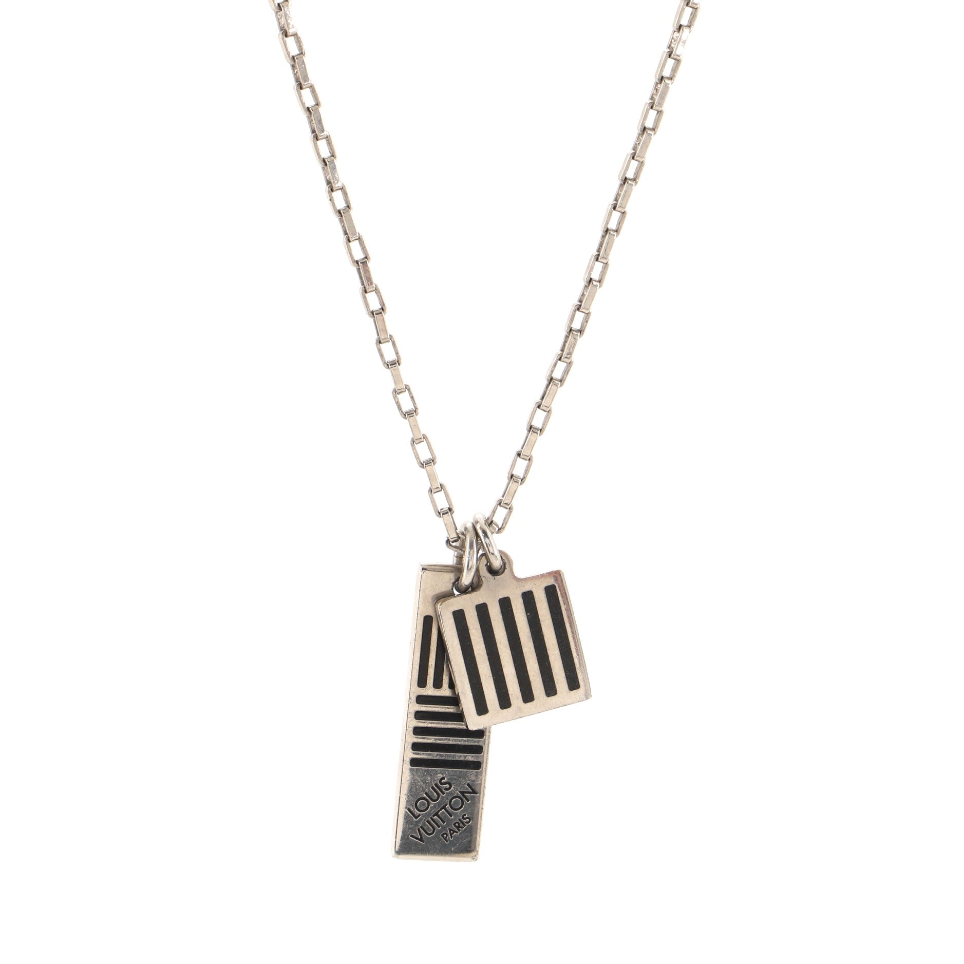 Collier Damier Colors Pendant Necklace Metal with Enamel