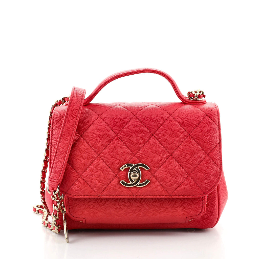 Business Affinity Flap Bag Quilted Caviar Mini