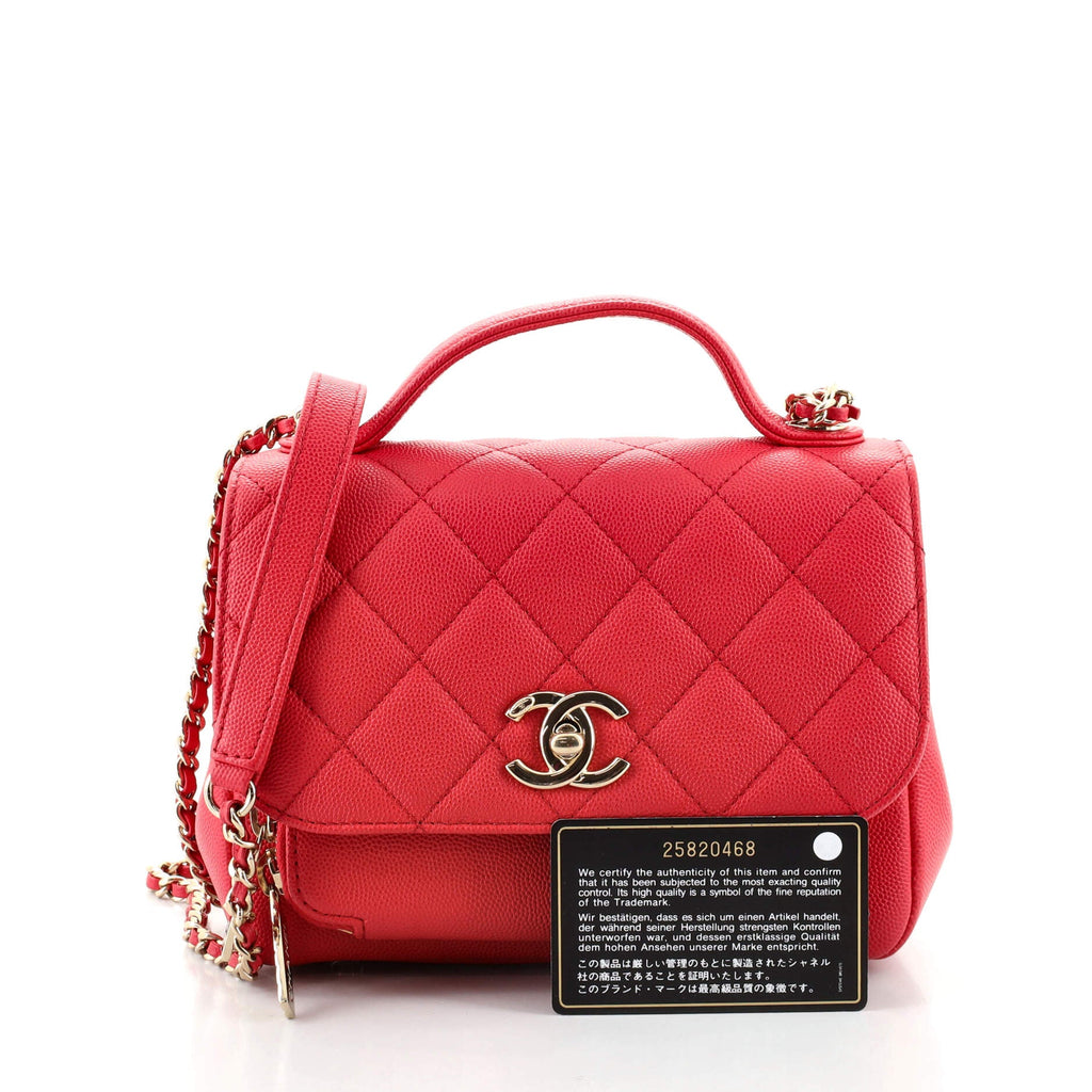 Business Affinity Flap Bag Quilted Caviar Mini