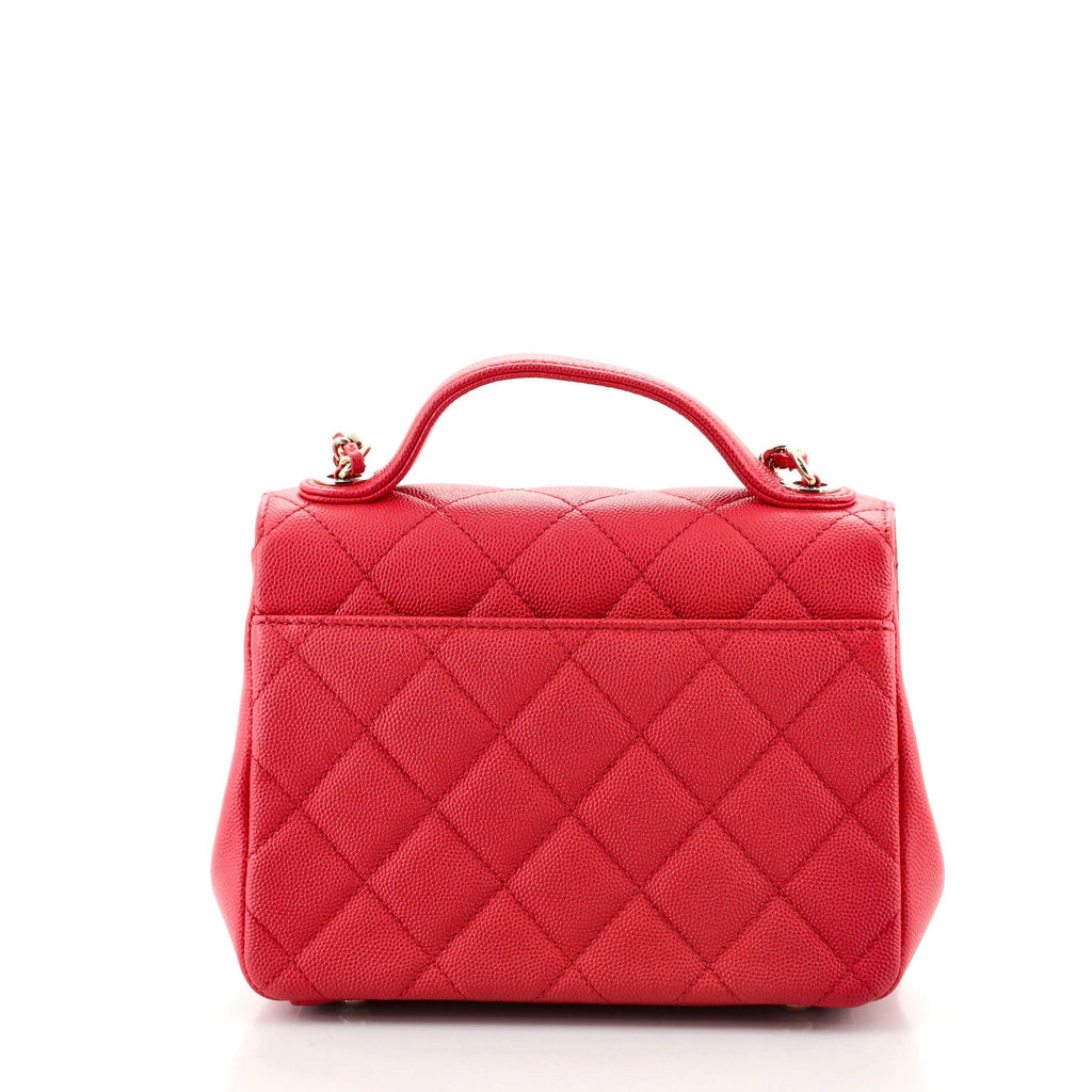 Business Affinity Flap Bag Quilted Caviar Mini
