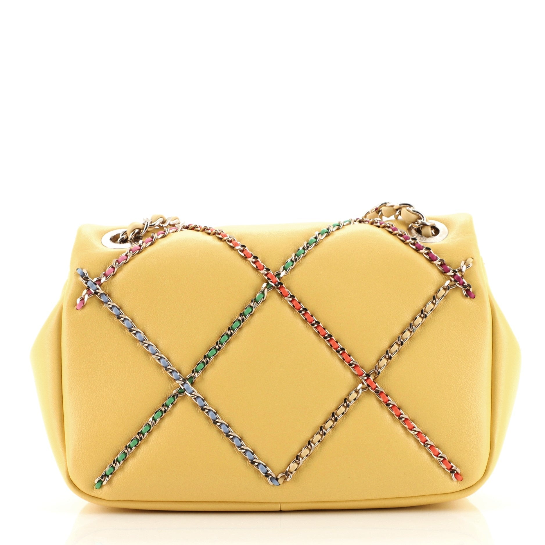 Entwined Chain Flap Bag Quilted Lambskin Mini