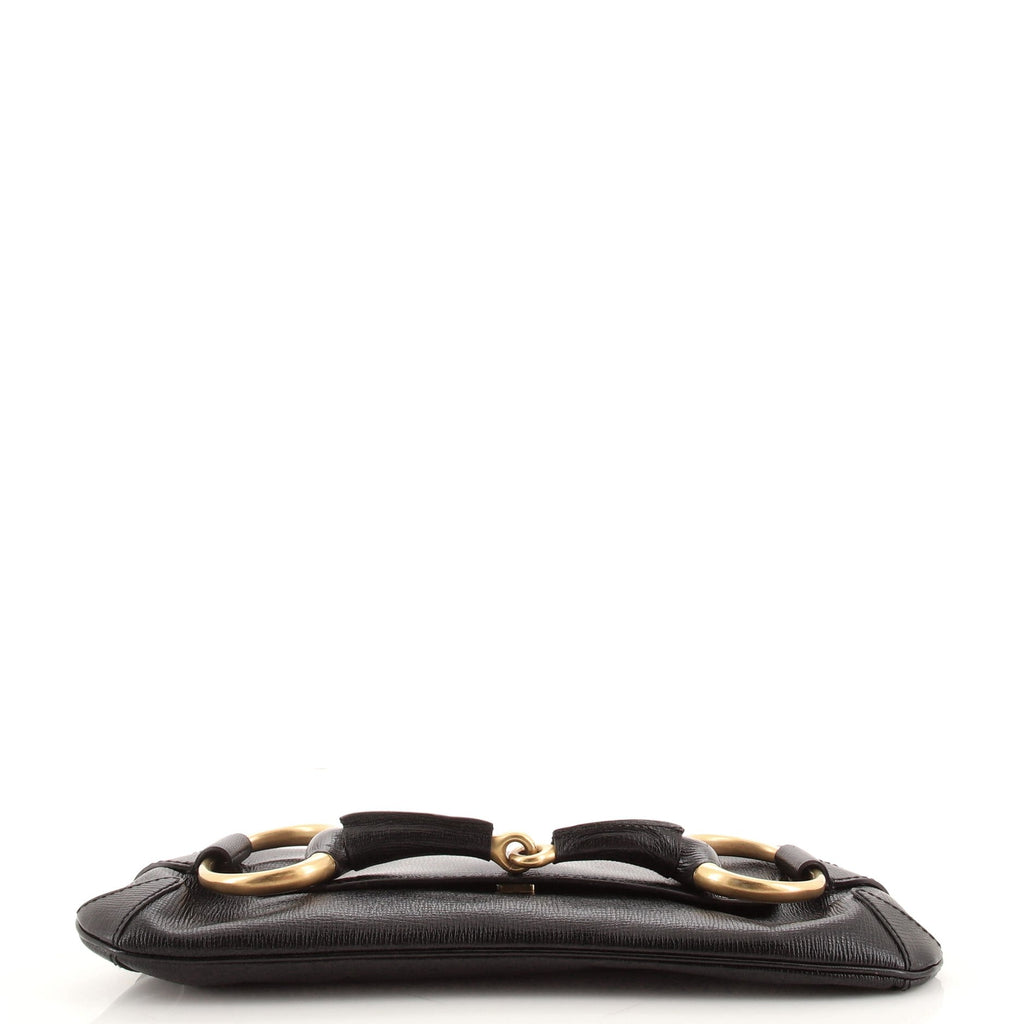 Horsebit Chain Clutch Leather Large