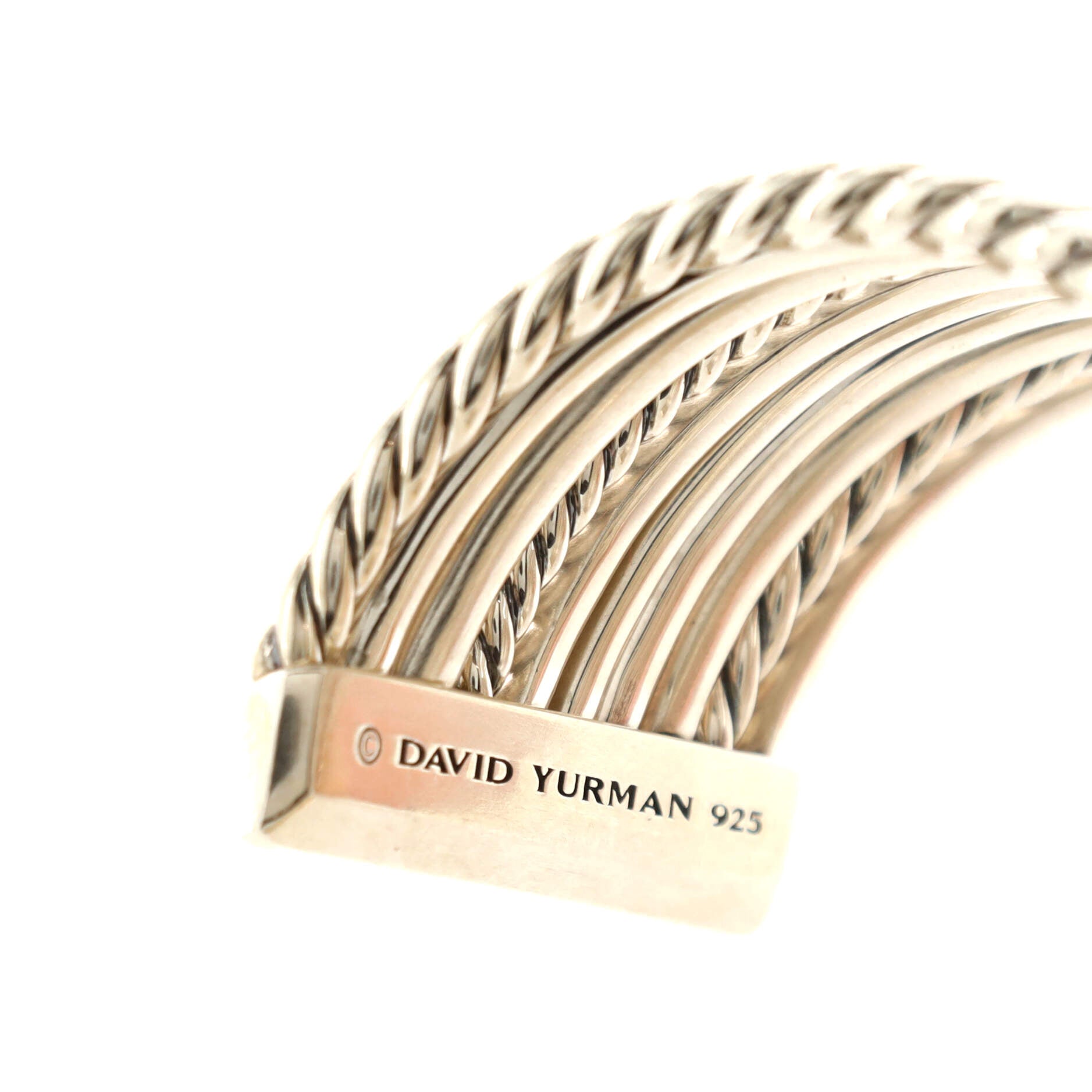 Stax Cuff Bracelet Sterling Silver and Diamonds Wide