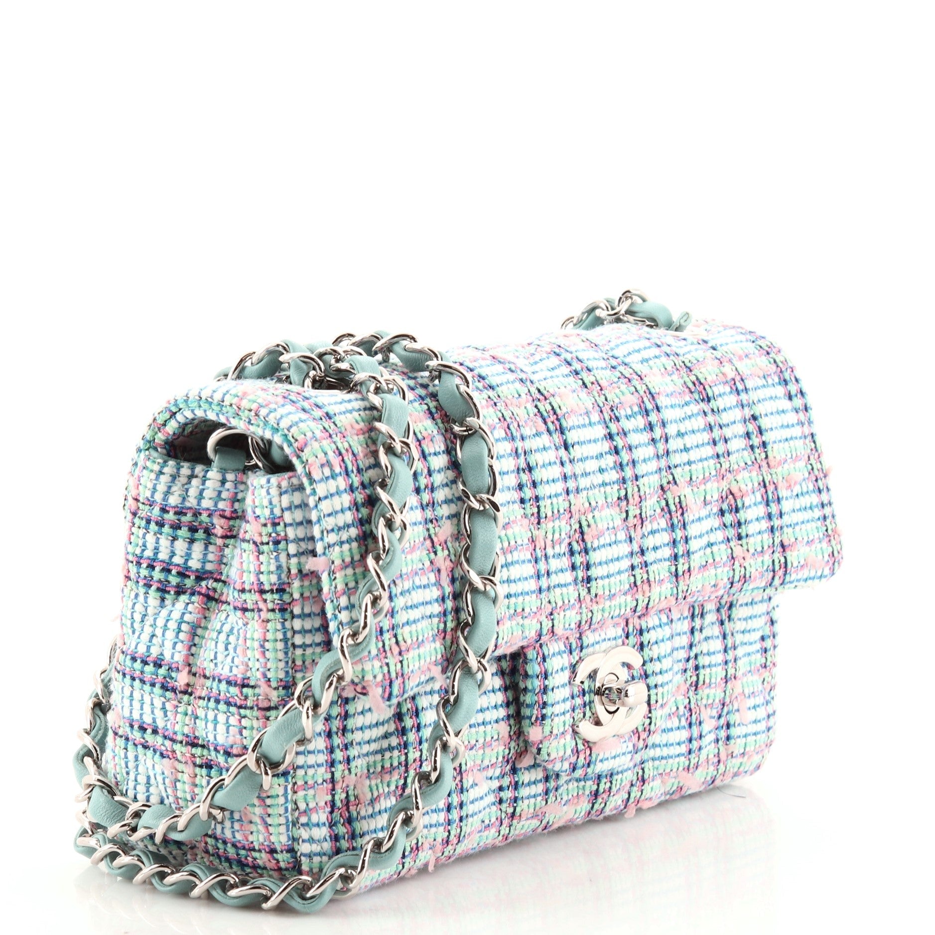 Classic Single Flap Bag Quilted Tweed Mini
