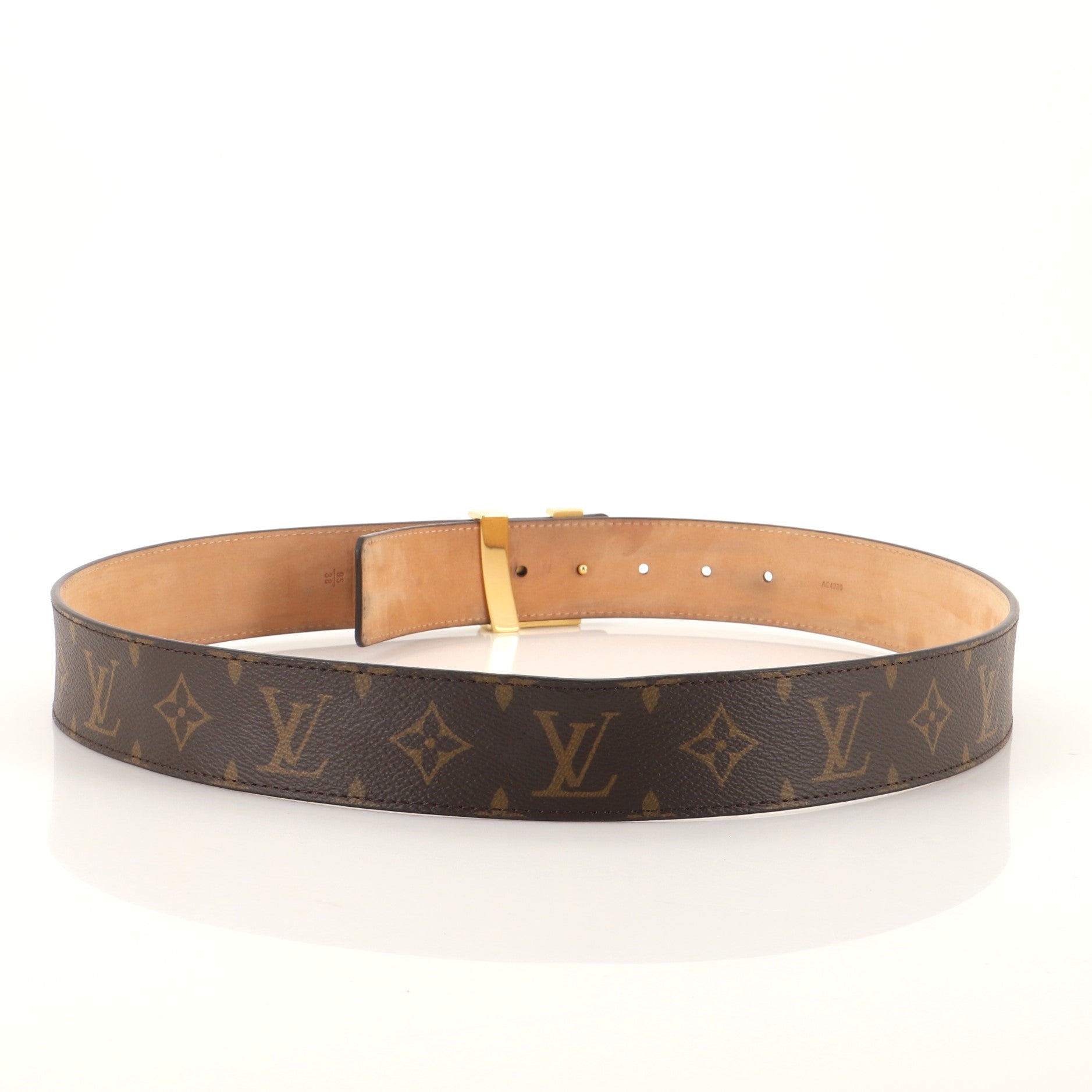 LV Initiales Belt Monogram Canvas Wide 95