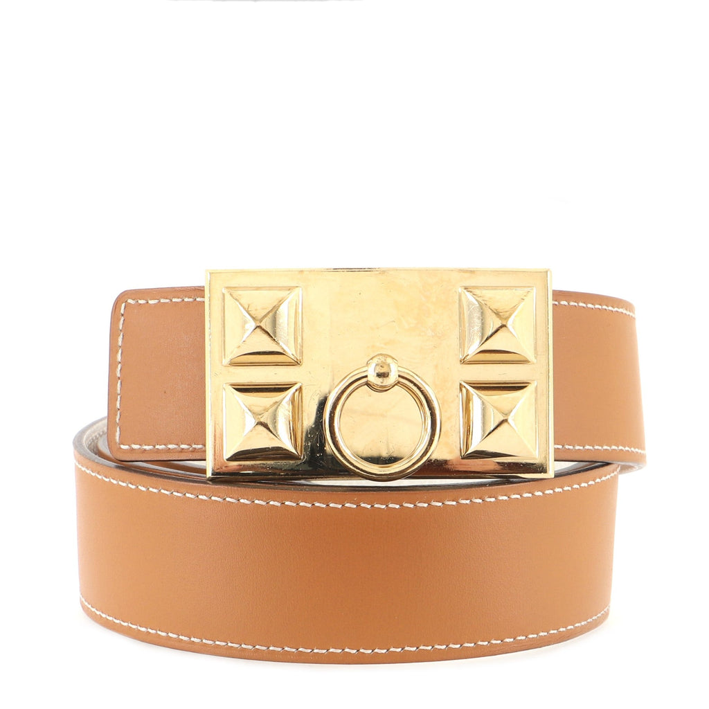 Collier de Chien Buckle Reversible Belt Leather Medium 100