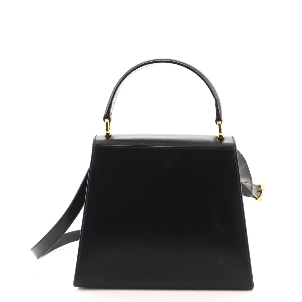 Vintage Vara Bow Top Handle Bag Leather Mini