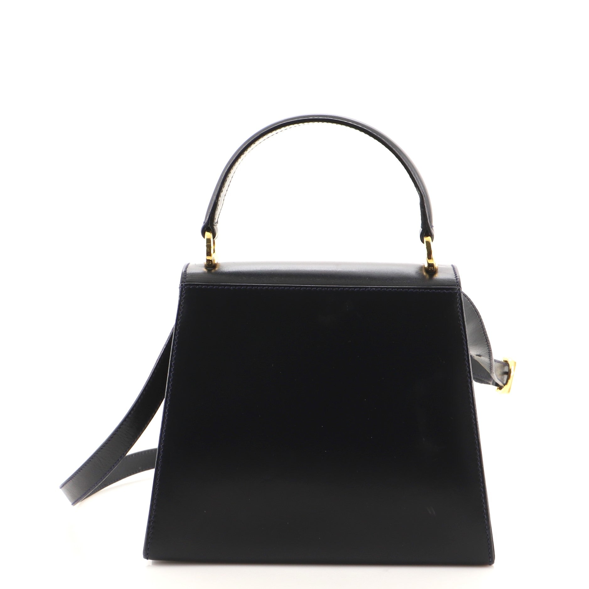 Vintage Vara Bow Top Handle Bag Leather Mini