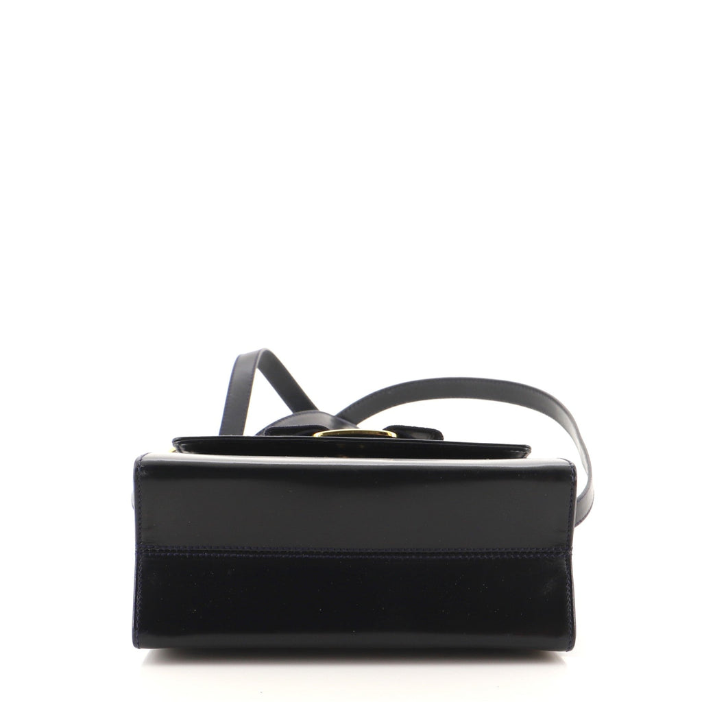 Vintage Vara Bow Top Handle Bag Leather Mini