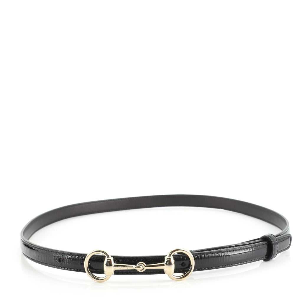 Horsebit Skinny Belt Leather Thin 80