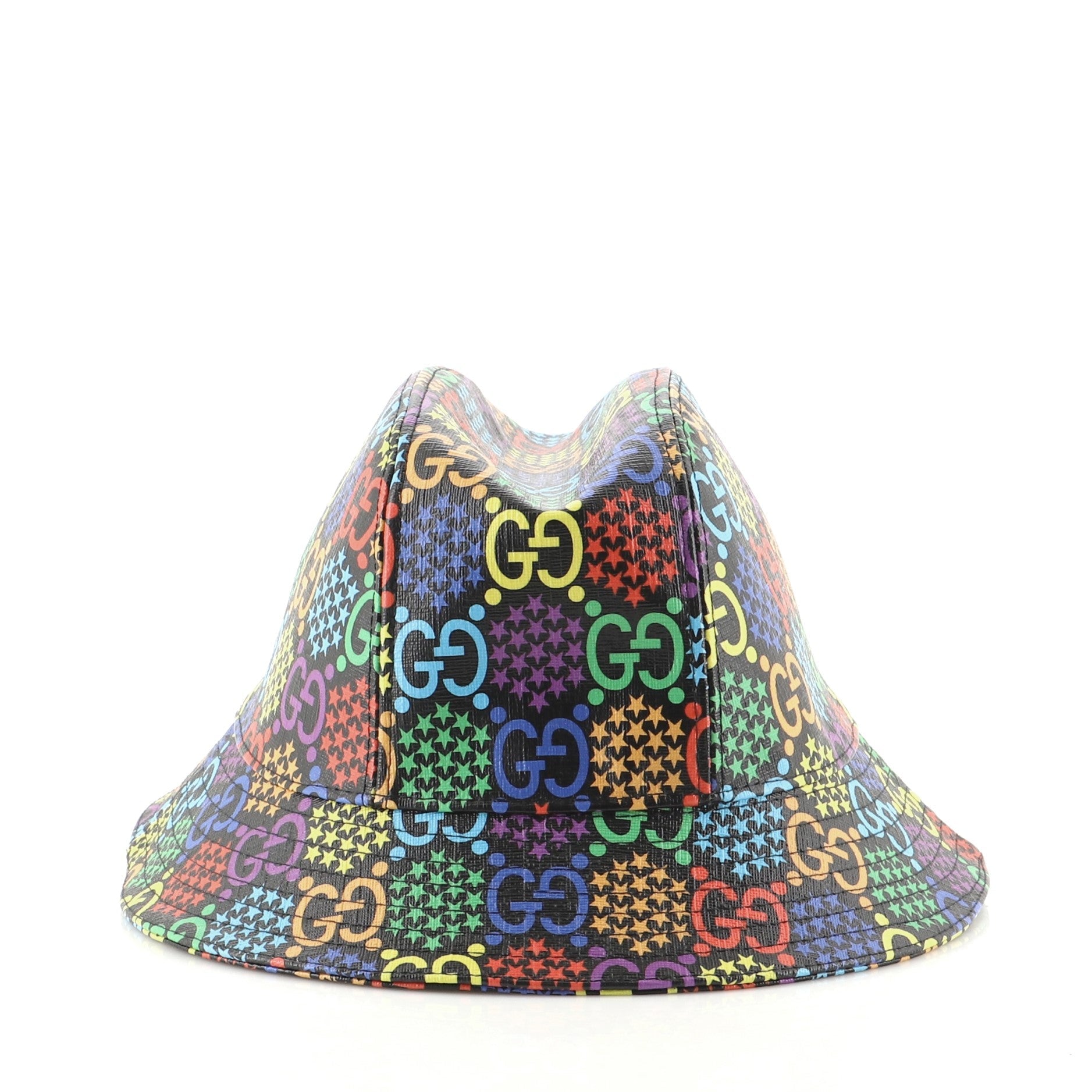 Bucket Hat Psychedelic Print GG Coated Canvas XXL