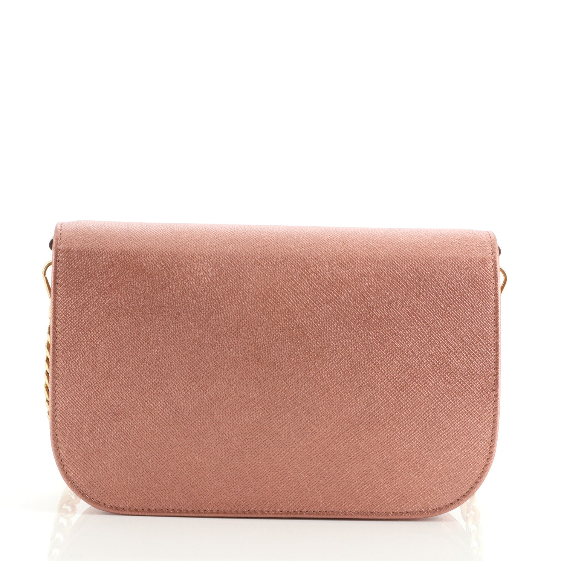 Convertible Flap Clutch Saffiano Leather Small
