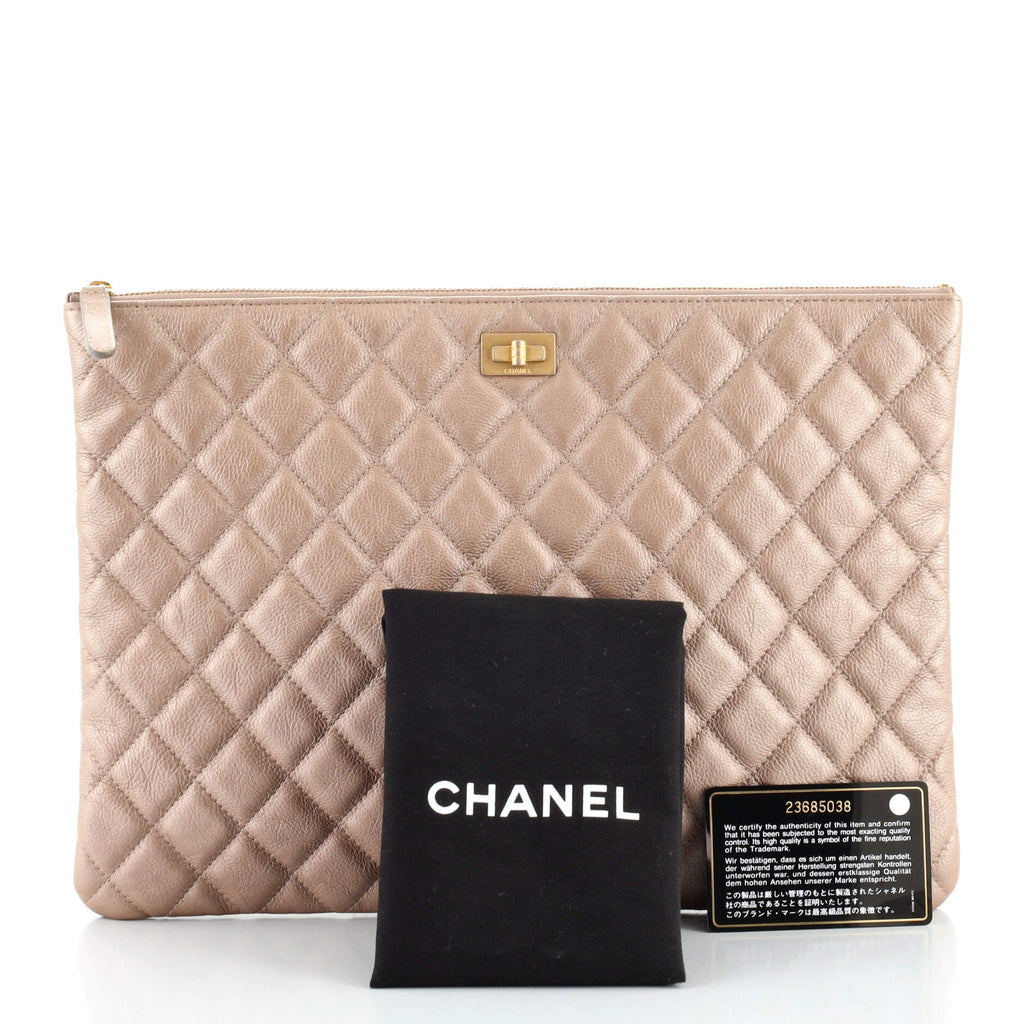 Reissue 2.55 O Case Clutch Quilted Grained Calfskin Large