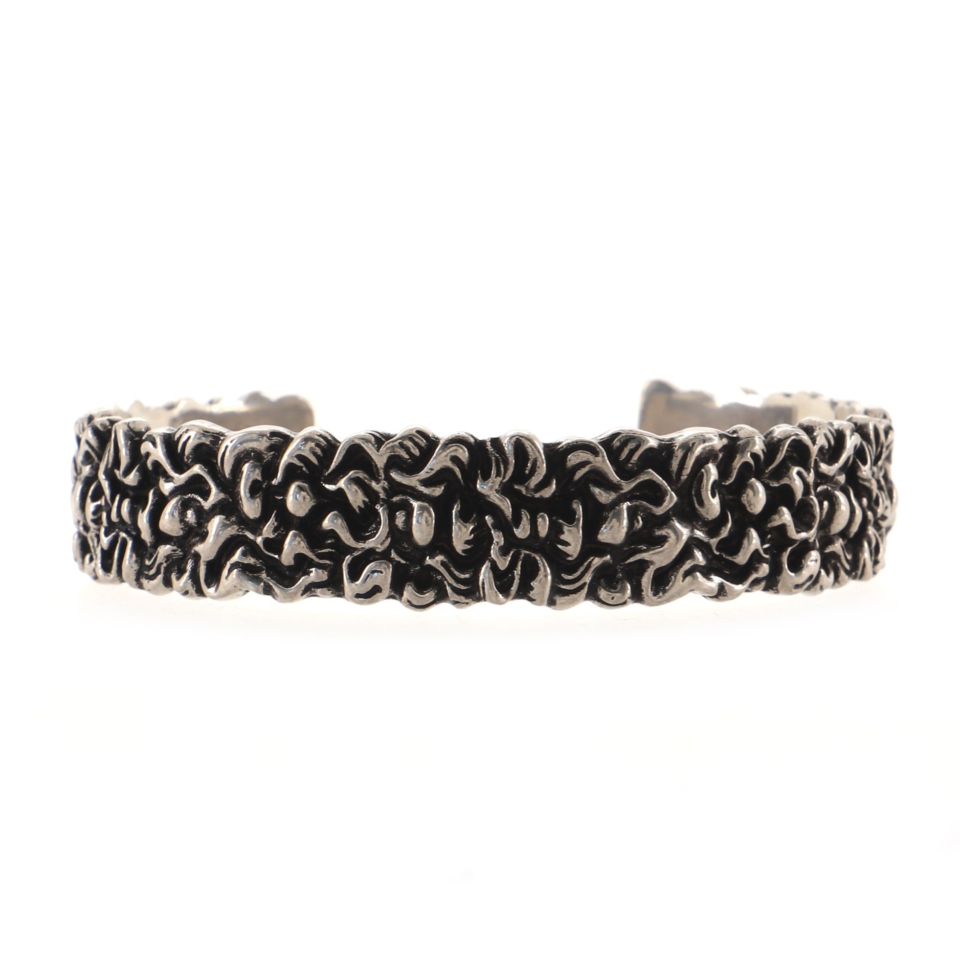 Lion Mane Cuff Bracelet Engraved Metal Medium