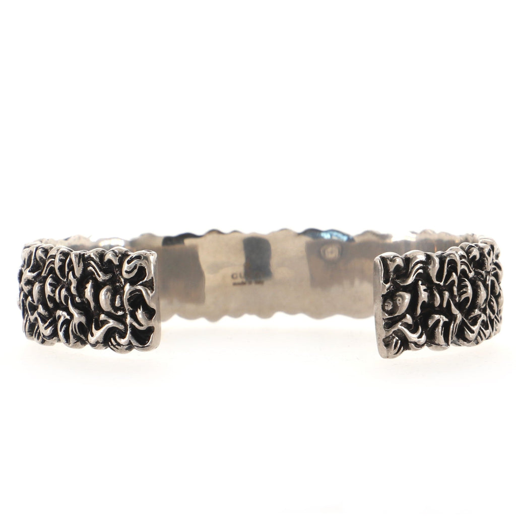 Lion Mane Cuff Bracelet Engraved Metal Medium