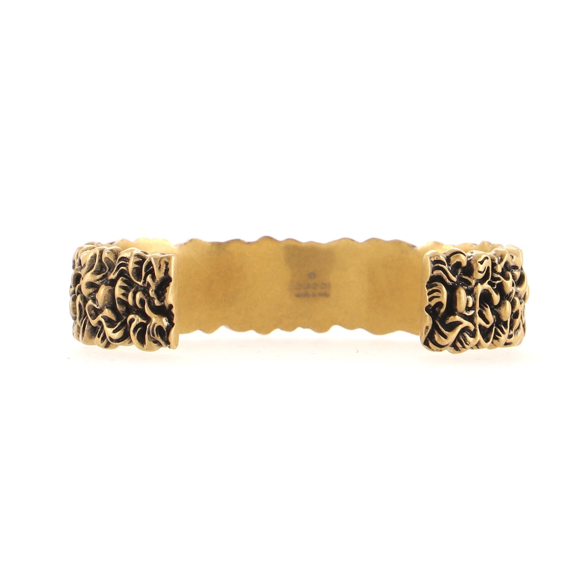 Lion Mane Cuff Bracelet Engraved Metal Medium