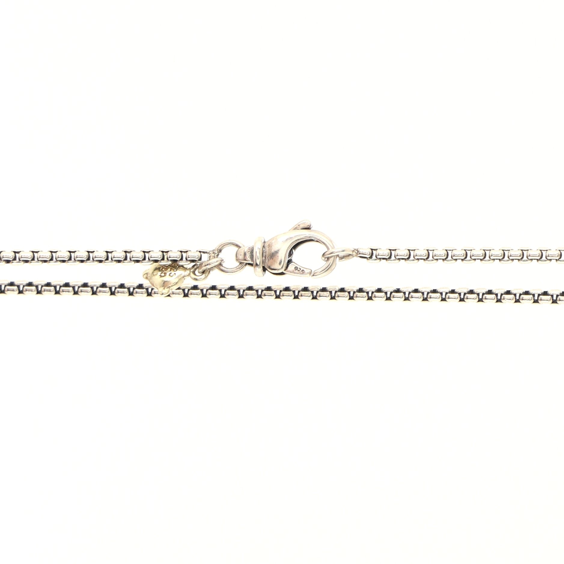 Long Box Chain Necklace Sterling Silver 1.7mm