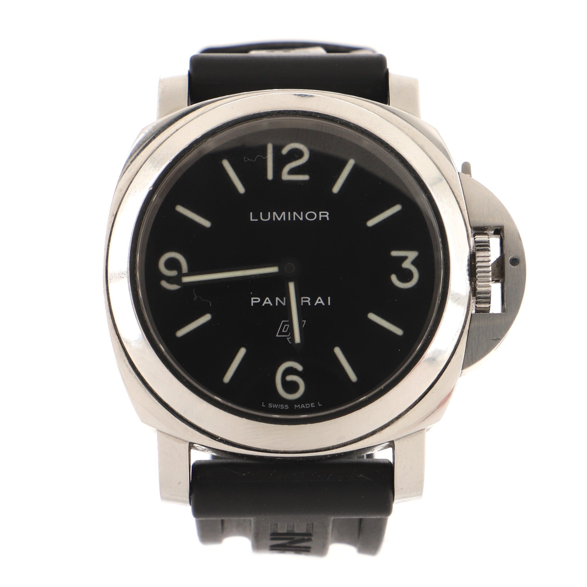 Luminor Base Manual Watch Stainless Steel and Rubber 44