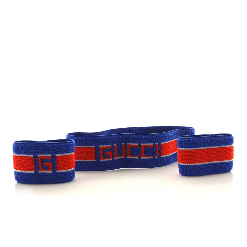Logo Headband and Wristband Set Elastic Medium