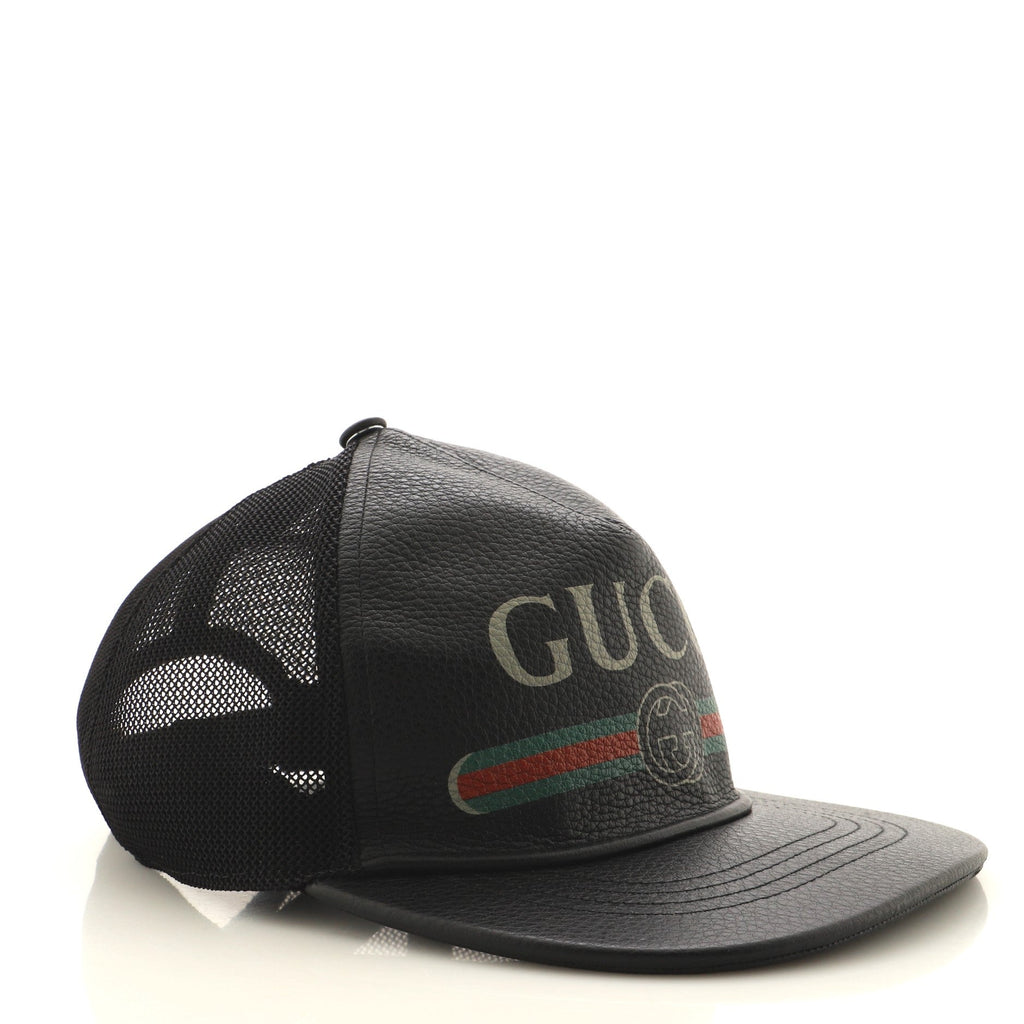 Logo Baseball Cap Printed Leather XL