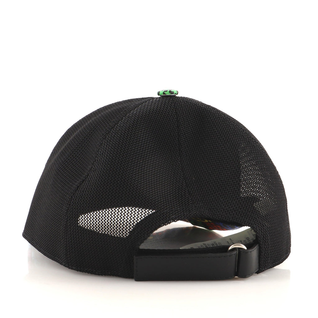 Baseball Cap Psychedelic Print GG Coated Canvas Small