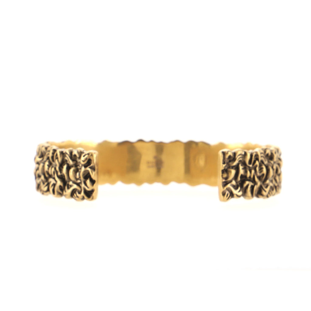 Lion Mane Cuff Bracelet Engraved Metal Medium