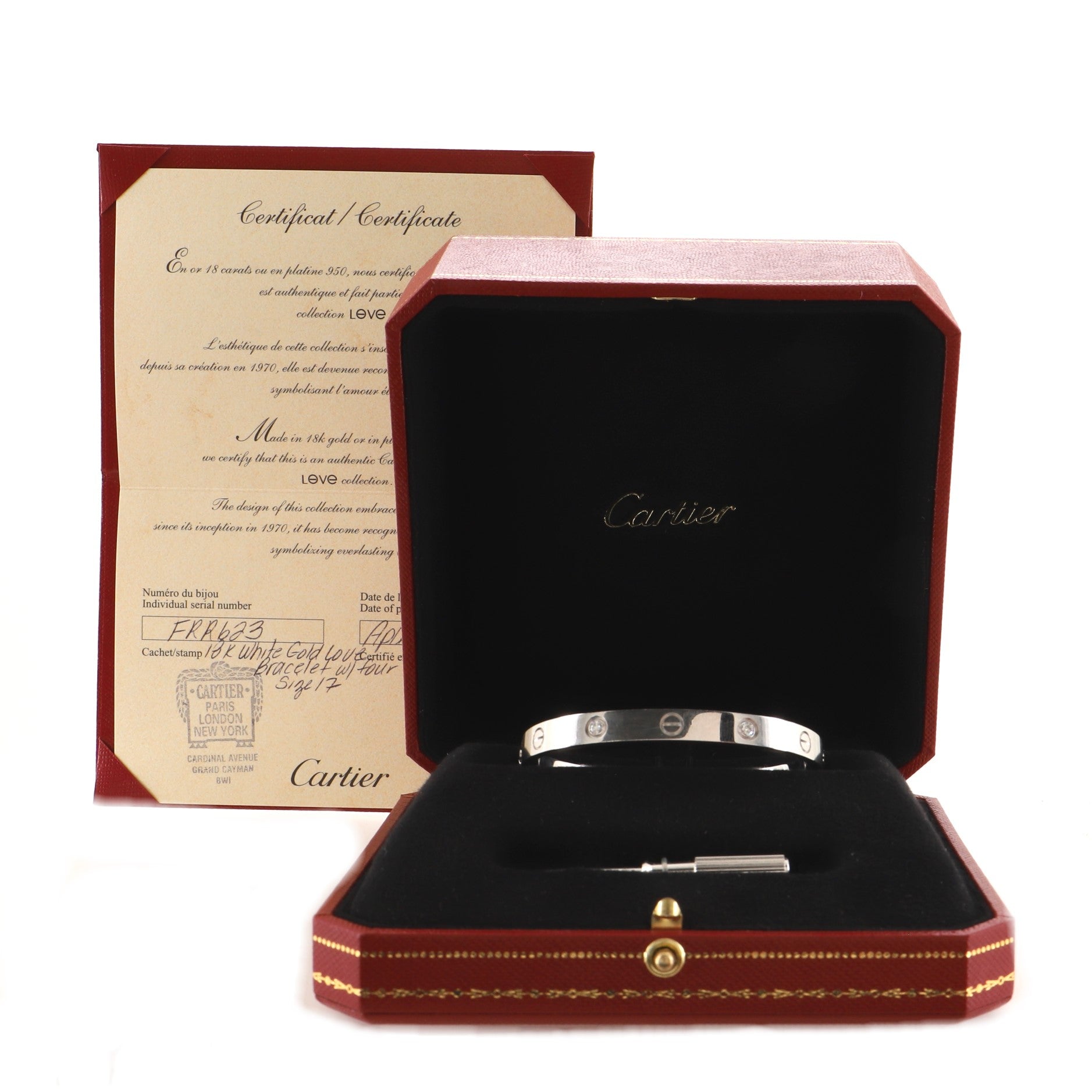 Love 4 Diamond Bracelet 18K White Gold and Diamonds