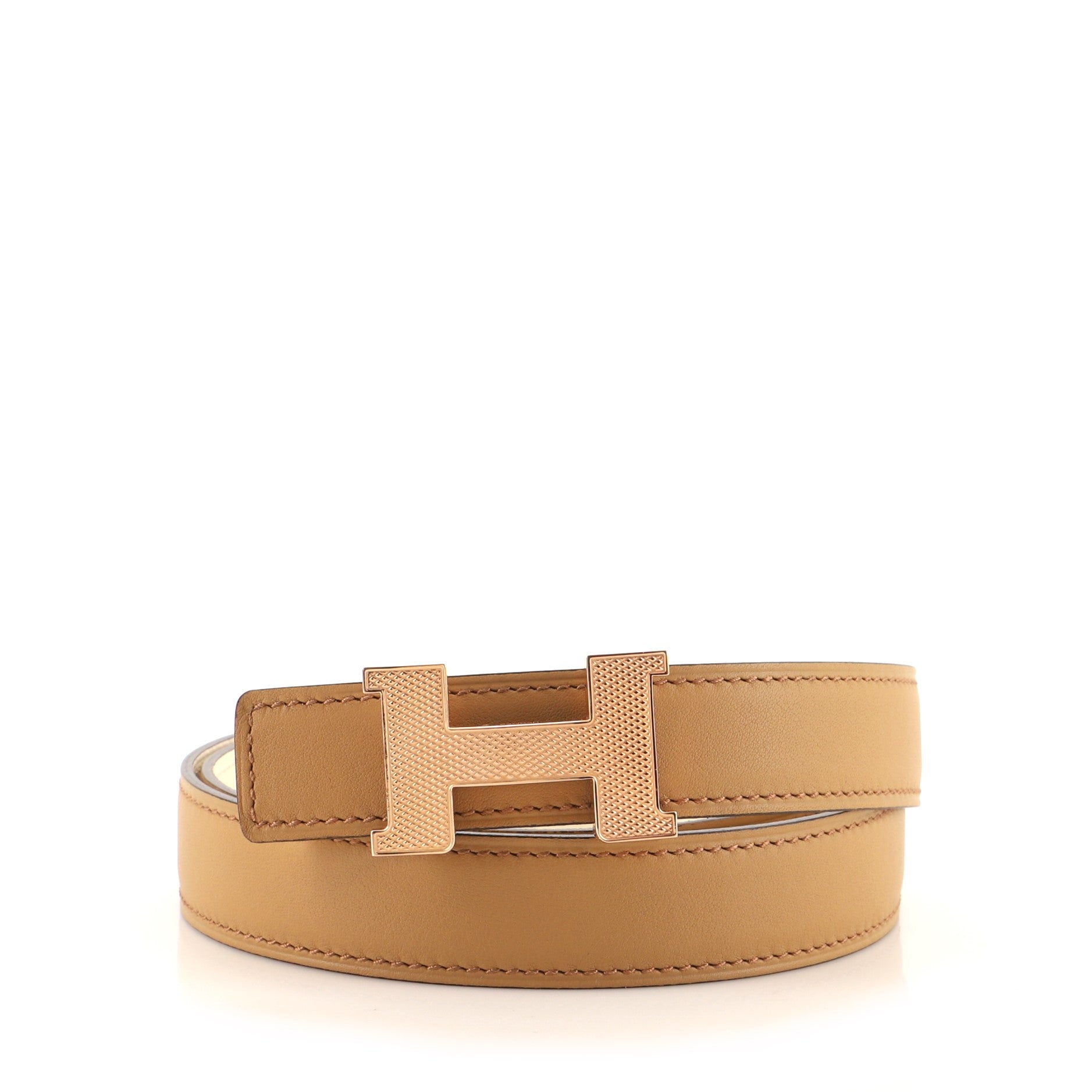 Constance Reversible Belt Leather with Guilloche Hardware Medium 75