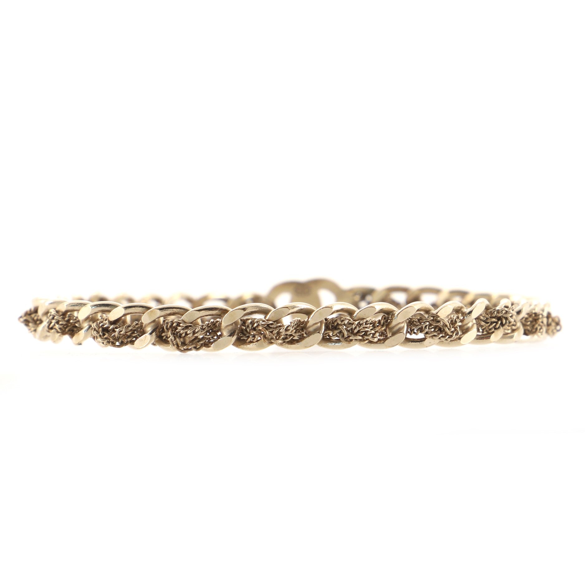 Interwoven Chain CC Turnlock Bracelet Metal